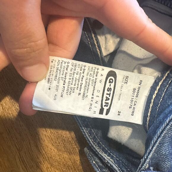 G-STAR RAW Women Reese Kate Tapered Jeans Size 24 Medium Wash - Picture 10 of 12